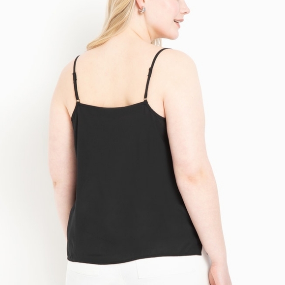 3/$30 NWT Eloquii Black V-neck Cami - Picture 2 of 8